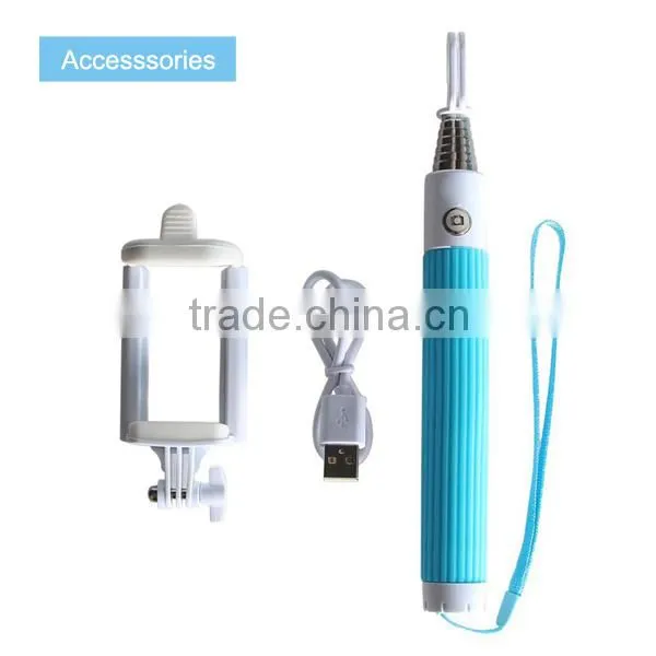2015 smart camera phone foldable selfie stick monopod