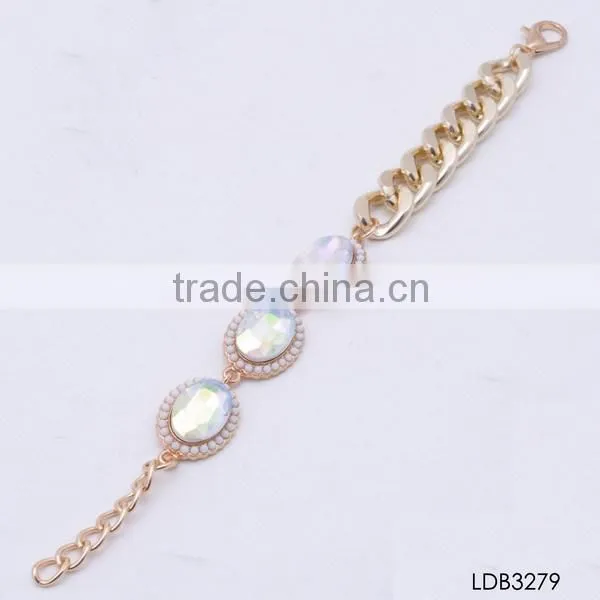 2014 latest jewelry mother bracelet with color rhinestone