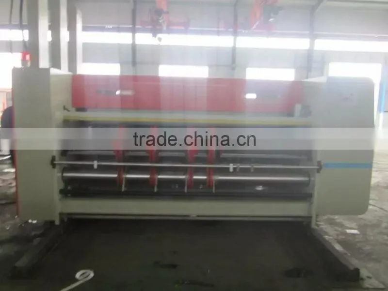 High speed flexo corrugated carton box printing machine with slotting and die cutting