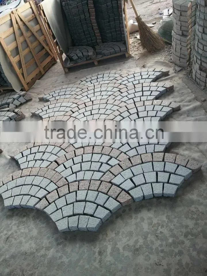 fan shape paving stone on net