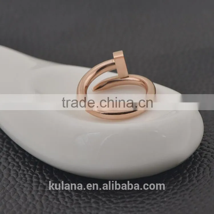 Fashionable Free Size Nail stainless steel rings for women