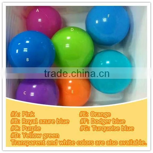 Bright colored plastic play balls, small plastic color balls