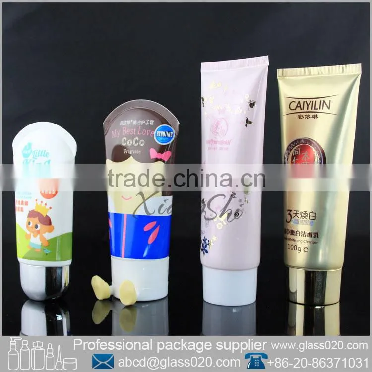 colored plastic tube for cosmetic