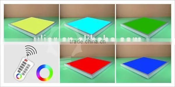 Hotel RGB full color led lights Wifi and 2.4G Wireless remote control 600x600 RGB led panel light 2x2 led flat panel 60x60cm
