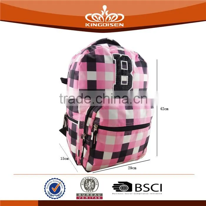 Twill nylon Material School Bag For Girls