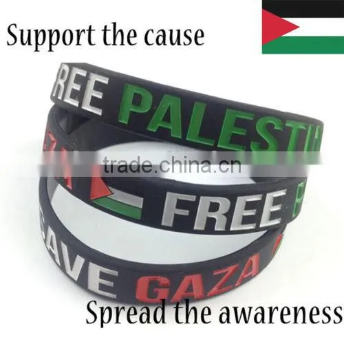 Free shipping palestine silicone wristbands ---- DH 17012