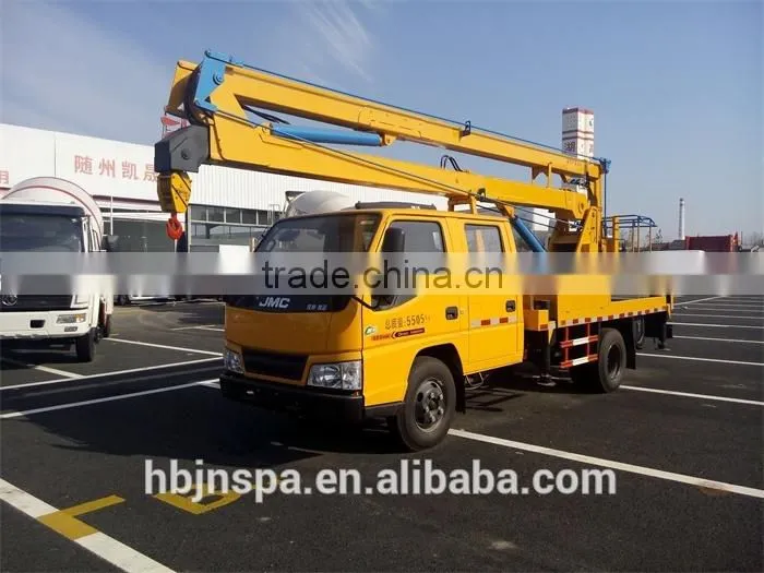 16M yellow double row aerial work platform truck JMC