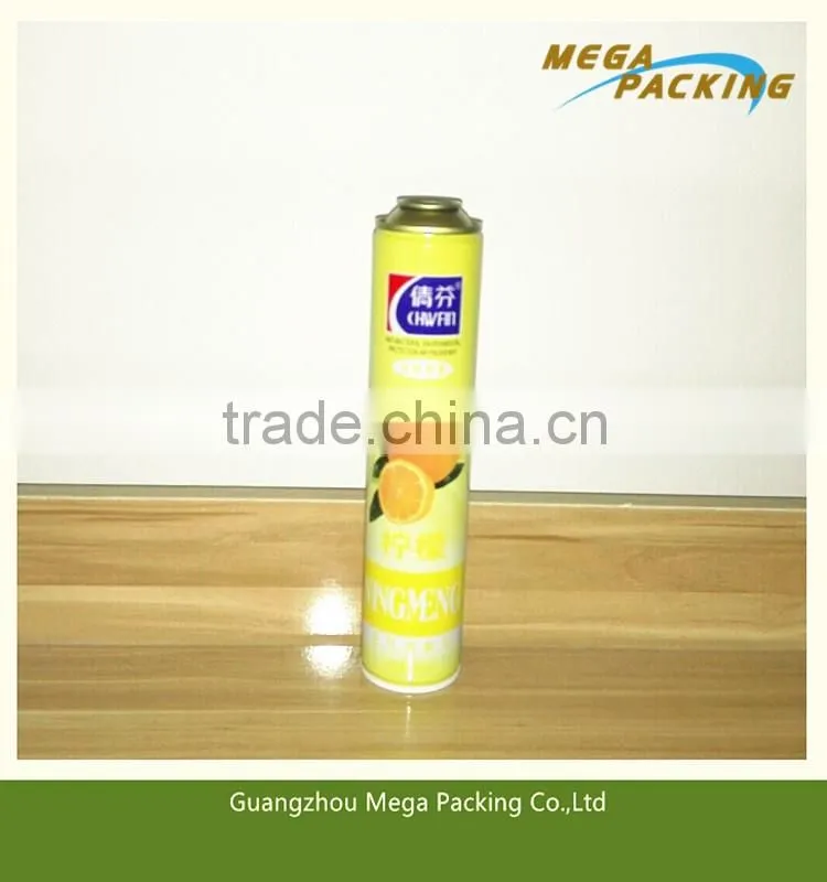 Lemon air cleaner spray aerosol can of diameter 52mm with CMYK