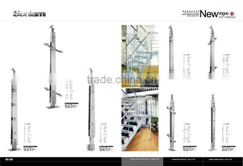 design stainless steel stair railing post