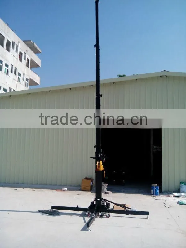 heavy duty 250kg up to 5.5m crank up tower mobile light truss lift tower with wheel
