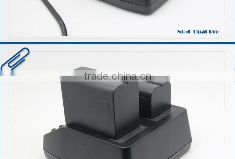 Latest professional fast rapid double charger for NP-F970 camcorder battery with 2A output