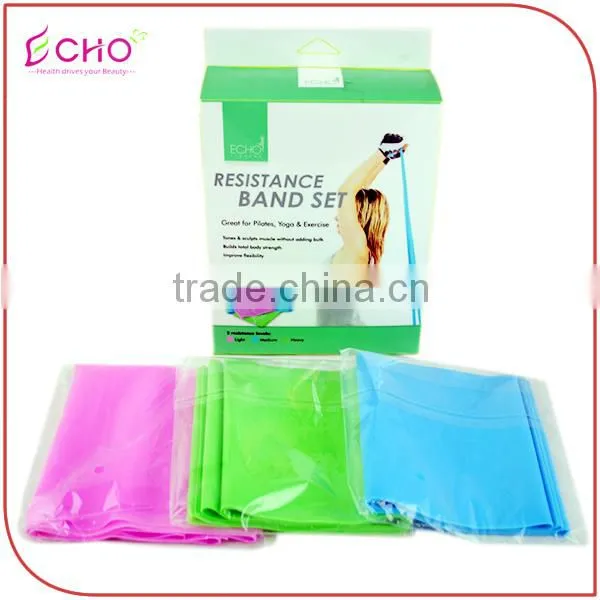TPE Yoga/Pilates Fitness Resistance Band Set