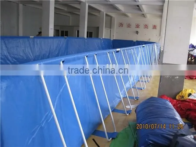 steel frame pool/ metal rectangular frame pool for sale