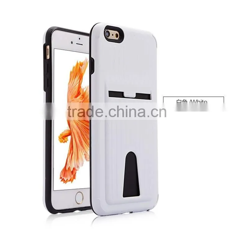 Plastic Hidden Credit Card Cash Id Holder Slot Armor Case for Samsung Galaxy S7