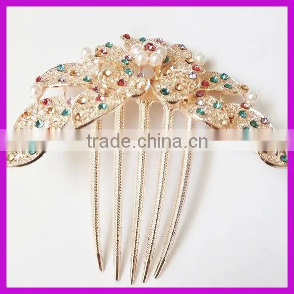 Fashion accessory rhinestone crystal hair comb for young beauty women manufacturers BY 1865