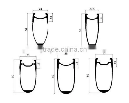700C 50mm deep carbon rims china clincher tubeless, Aero carbon rims china 20.5mm / 23mm / 25mm width bicycle rims