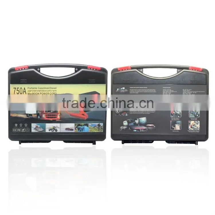 car jump starter power bank 15000 mAh with strong LED light and SOS function for laptop power bank
