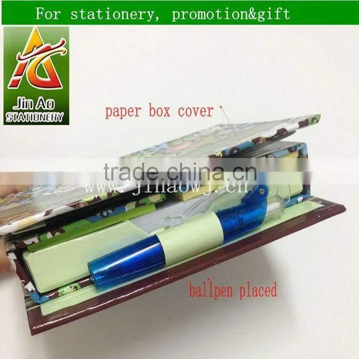 block note pad with pen