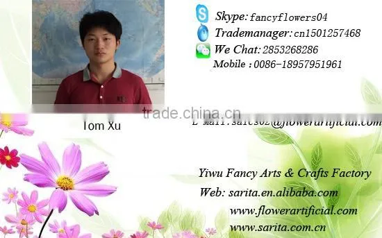 10 heads artificial begonia, 27 cm royal blue artificial flowers for home decor
