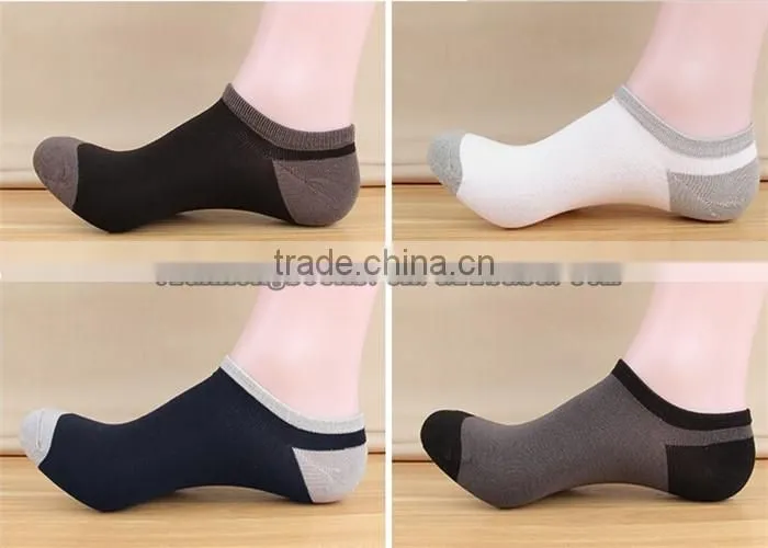 2016 Hot Sale Fashion Bamboo Cotton Loafer Low Cut Socks Men