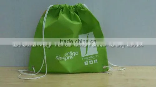 70G black nonwoven backpack drawstring bag