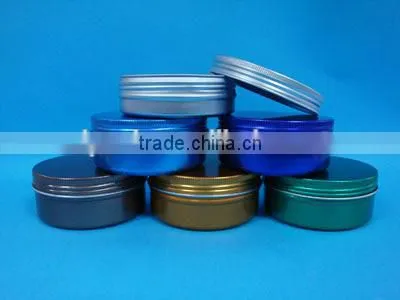 aluminum cream jar, colorful aluminum cosmetic jar