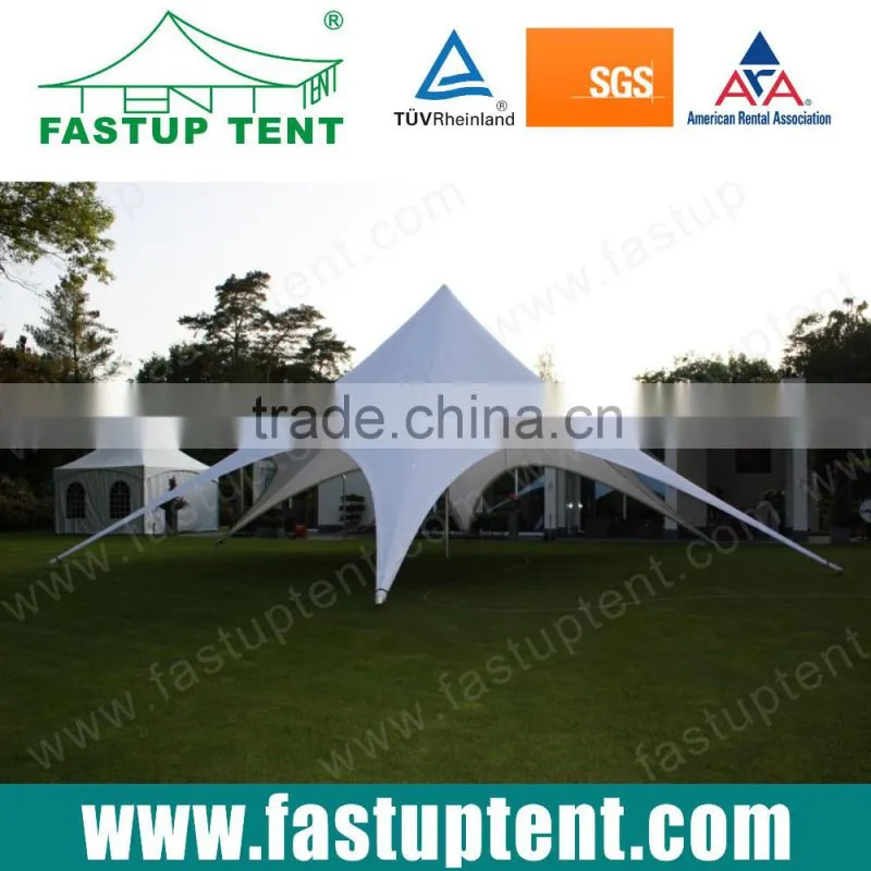 Outdoor Camping Event Tent Star Shape Tent Installing on Grassland