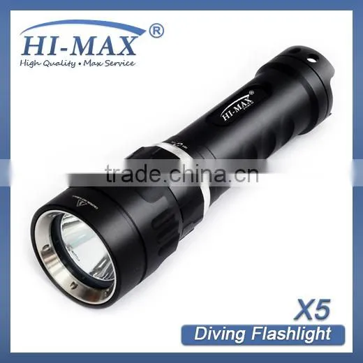 Hi-max xm-l u2 magnetic switch scuba diving flashlights