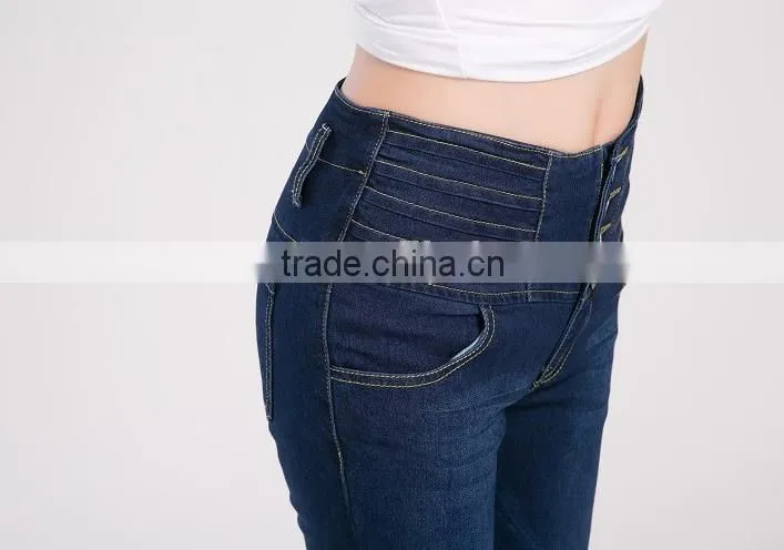 Hot-selling elegant autumn high quality latest design jeans pants