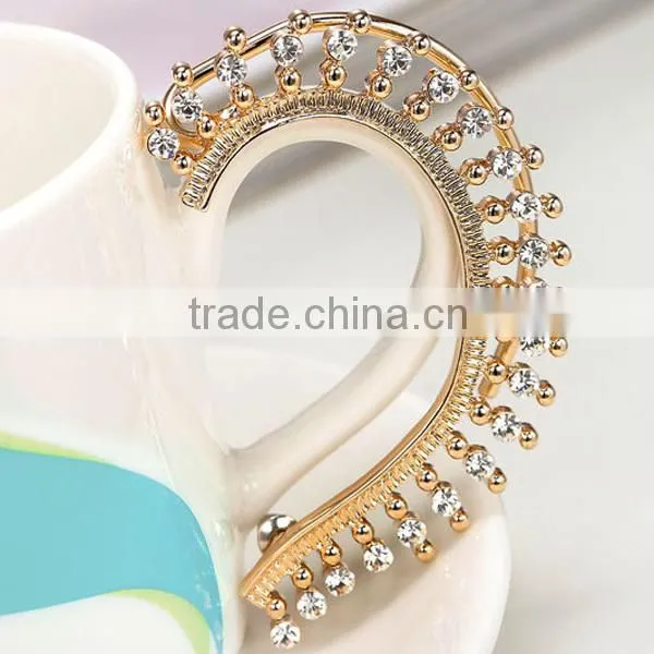 women small moq cheap no piercing rhinestone ear cuff