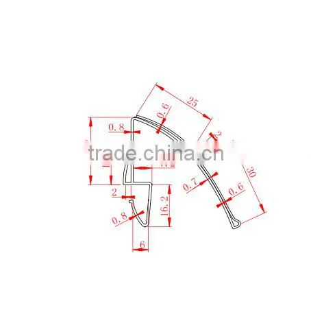 pvc data strip price label holder