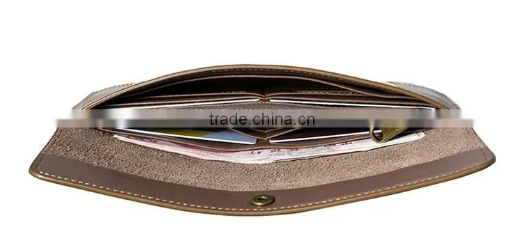 Vintage hadnmade wallets leather sample with inside zipper money bag