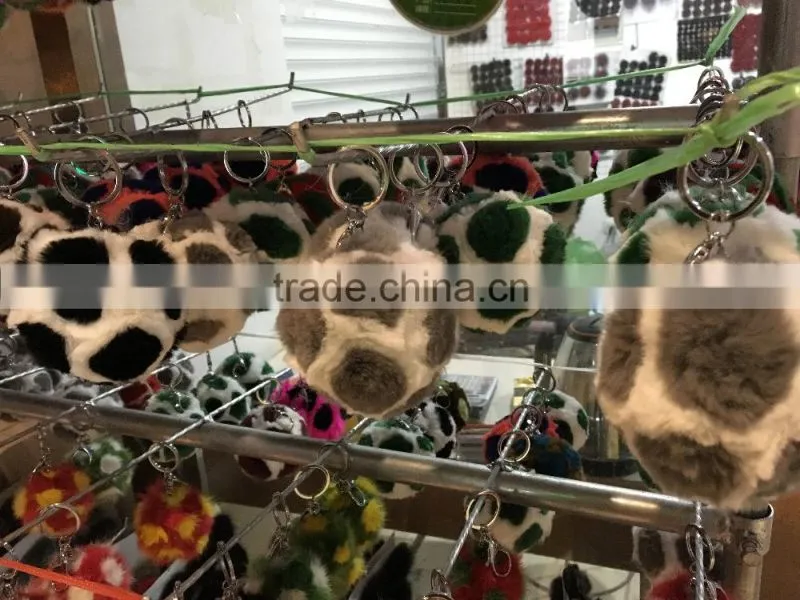 Factory price cute multi color rex rabbit fur ball hot sale