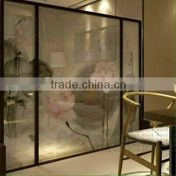Living Room Flower Wired Glass 8mm Laminated Glass For Sale