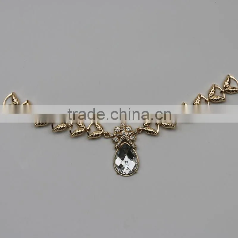 golden welded link ornamental women decorative design metal link chain