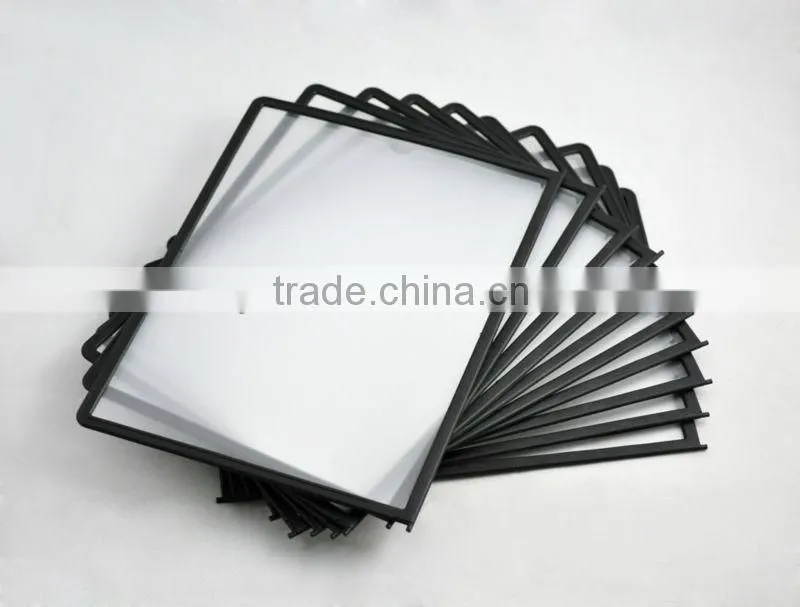 clear plastic panel display