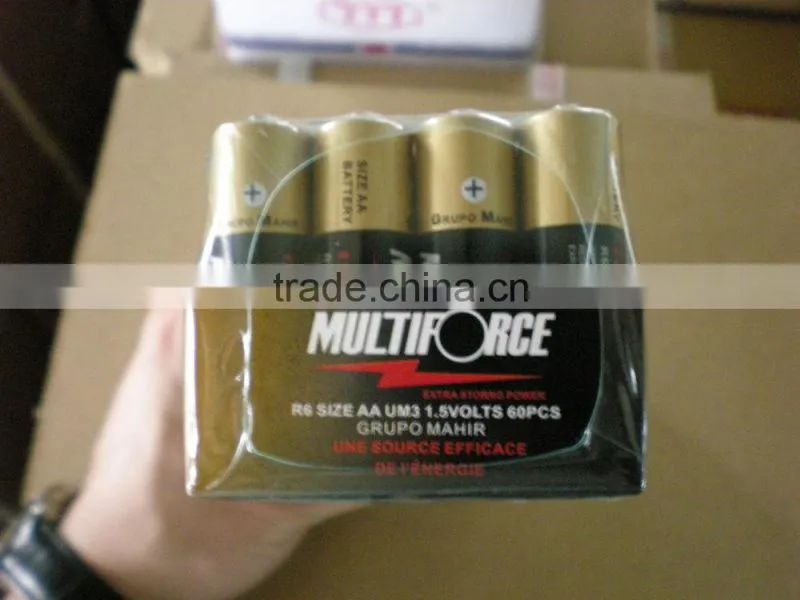 4 PACK multiforce Shrink Wrap R03 SIZE AAA UM4 1.5V Battery FOR torch light