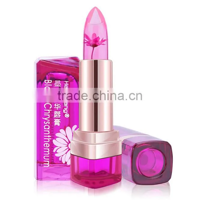 HENFANG Blakish chrysanthemum jelly lipstict lip balm moisturemagic color lip balm lip pomade Chap stick