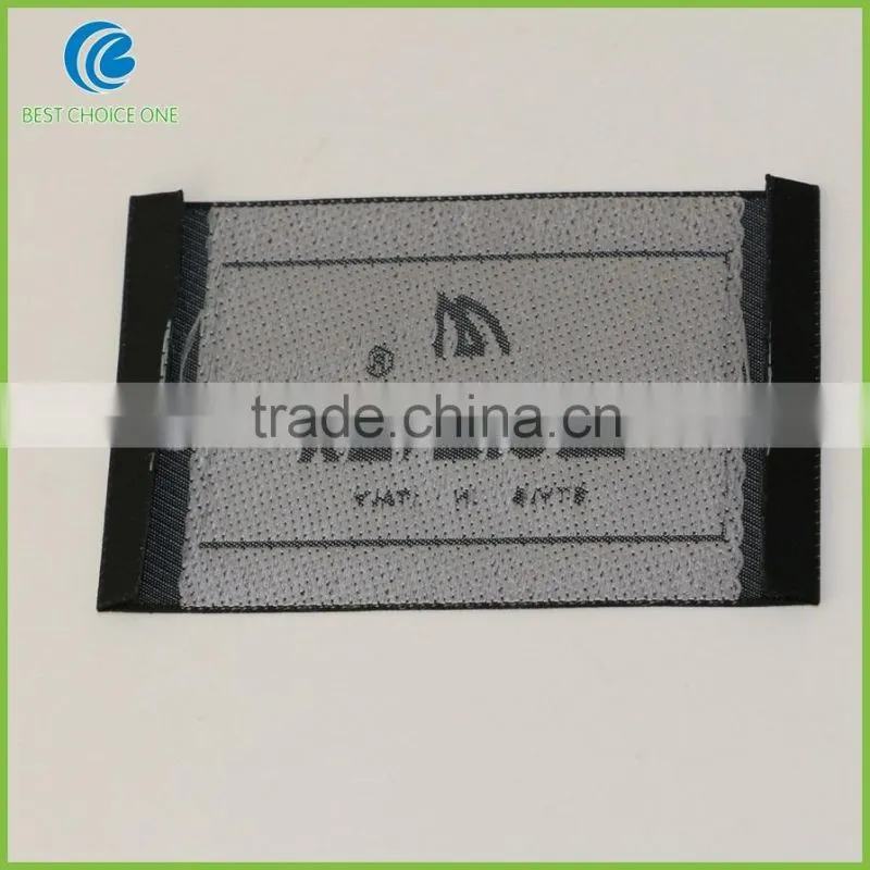 High Grade Custom Woven Labels For Clothing Center Folded Woven Tags
