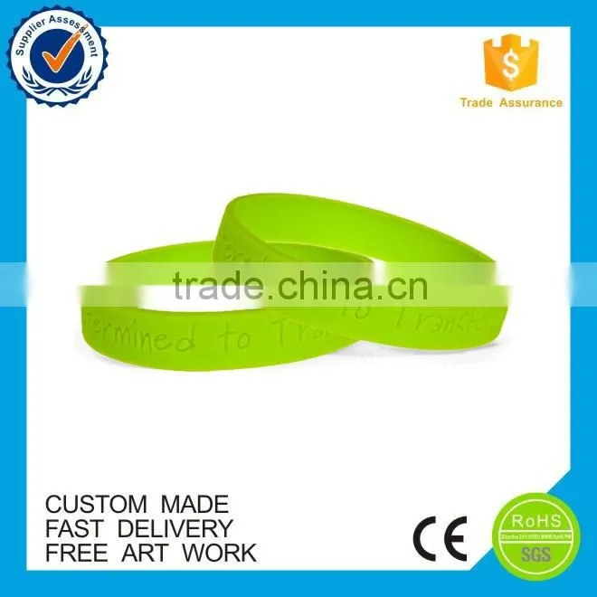 Personalized fitness silicone logo custom bracelet printing