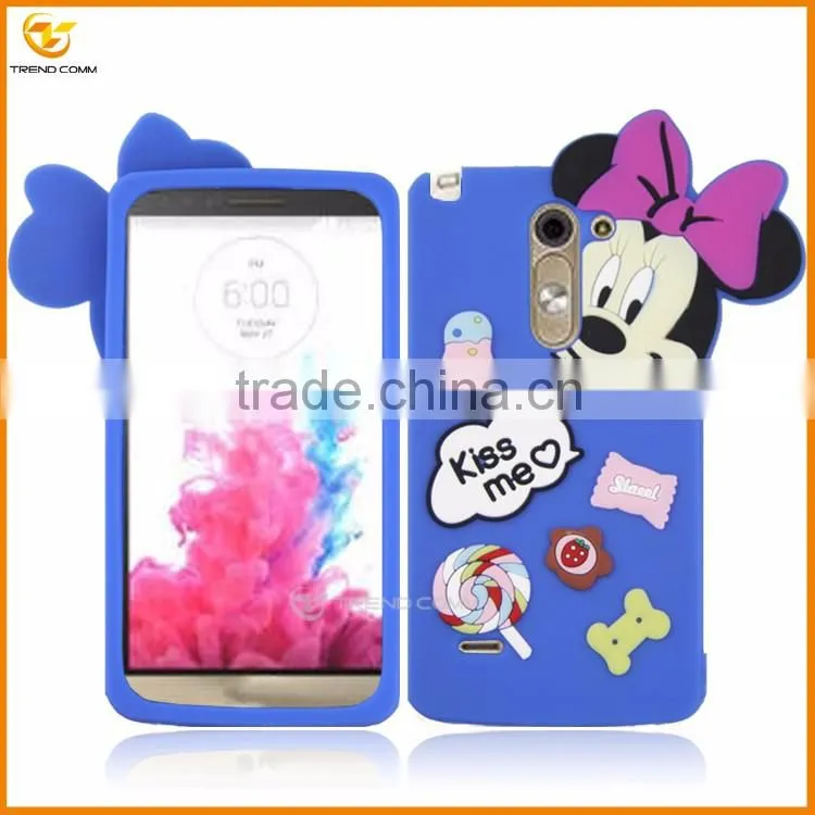 new product 3d cartoon silicone cellular case for LG G3 Stylus