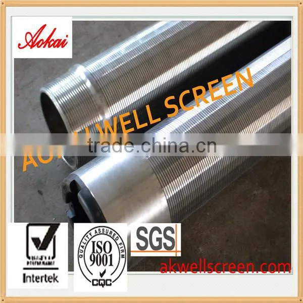 Stainless steel male and female threaded wedge wire screens