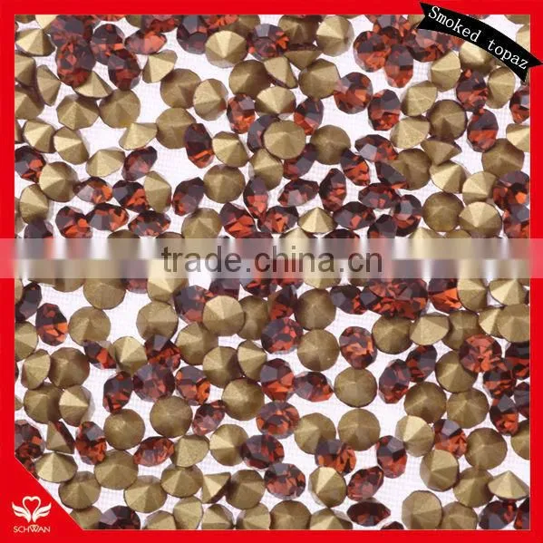 5A Schwan PP rhinestone hotsale smoked topaz color
