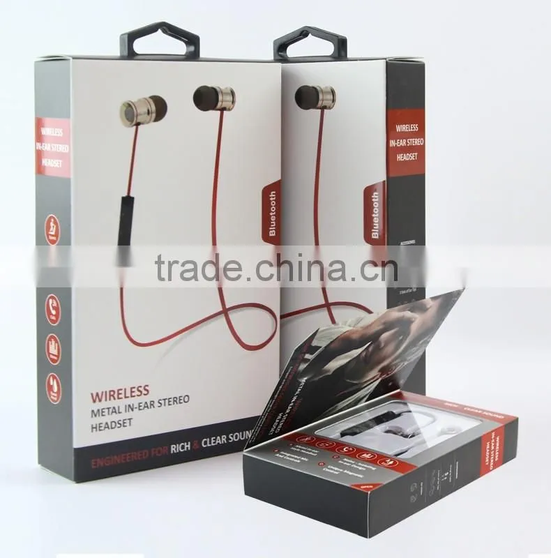 High quality Light Weight Sport Wireless Stereo bluetooth Headset headphone for all mobile phone