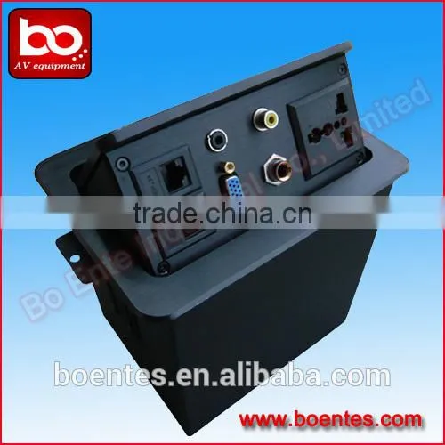 VGA Conference Tabletop Electric Sockets Plugs with 3.5mm Audio &RJ45