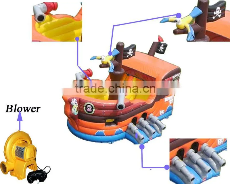 New design Inflatable bouncer pirate ship, inflatable jumping bouncer