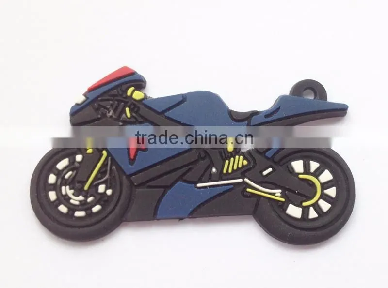 Custom Refrigerator Rubber Wholesale Promotional Motorcycle Shape Soft PVC Fridge Magnet