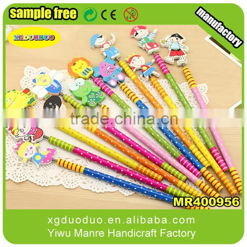 Promotional gift Wholesale Rubber Color PVC 3d Pencil Topper