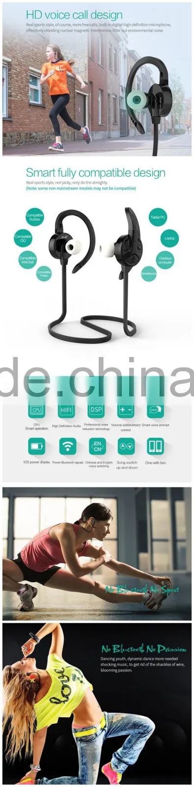 Wholesale Sport Bluetooth Headset S502 Stereo phone headphones Headset Plus Wireless Headset Earphone