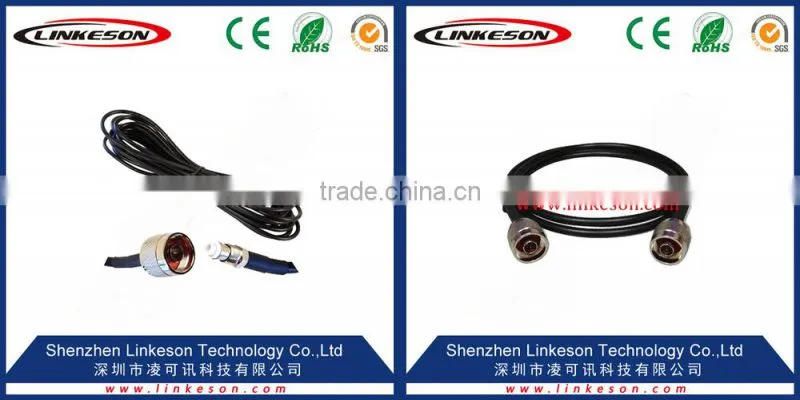 N jack to plug connector for RG58 pigtail cable